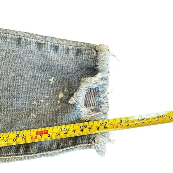 Judy Blue Boyfriend Fit Light Wash Distressed Raw Hem Ankle Jeans Womens 1 / 25 - Picture 5 of 5